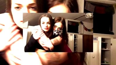Две сексапилни брюнетки с емоционални гащи остават бастисани от странна кучка